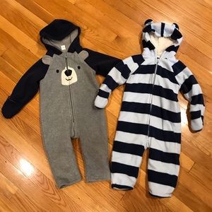 Old Navy fleece snowsuits in 18-24 mos